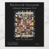 Étiquette Pour Bouteilles De Vin Amish folle courtepointe (Étiquettes simples)