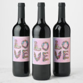 ÉTIQUETTE POUR BOUTEILLES DE VIN AMOUR (Bouteilles)