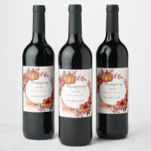 Étiquette Pour Bouteilles De Vin Amour Automne Thanksgiving Dîner (Bouteilles)
