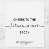 Étiquette Pour Bouteilles De Vin Amour Coeurs Futur Mme. (Étiquettes simples)