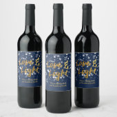 Étiquette Pour Bouteilles De Vin Amour et lumière | Faux Foil Lovely Bokeh Hanoukka (Bouteilles)