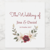 Étiquette Pour Bouteilles De Vin Amour Éternel (Étiquettes simples)