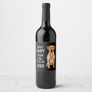 Étiquette Pour Bouteilles De Vin Amoureux des chiens Labrador Je n'ai pas péché Je