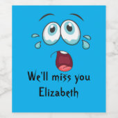 Étiquette Pour Bouteilles De Vin Amusant adieu Vous nous manquerez (Étiquettes simples)