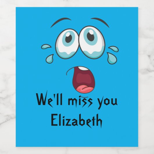 Étiquette Pour Bouteilles De Vin Amusant adieu Vous nous manquerez (Étiquettes simples)