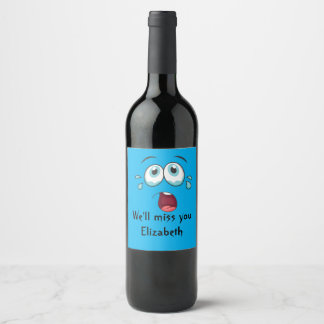 Étiquette Pour Bouteilles De Vin Amusant adieu Vous nous manquerez