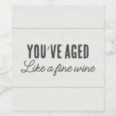 Étiquette Pour Bouteilles De Vin Amusant Anniversaire Amende (Étiquettes simples)