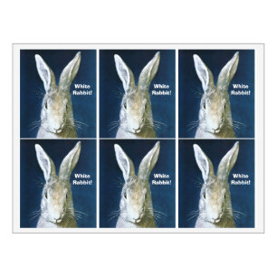 Étiquette Pour Bouteilles De Vin Amusant Bonne Chance Dit Lapin Blanc! Bouteilles d