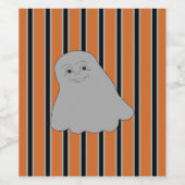 Étiquette Pour Bouteilles De Vin Amusants et Fantômes d'Halloween (Étiquettes simples)