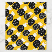 Étiquette Pour Bouteilles De Vin Ananas noir (Étiquettes simples)
