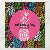 Étiquette Pour Bouteilles De Vin Ananas sauvage et sucré (Étiquettes simples)