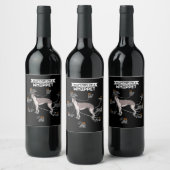 Étiquette Pour Bouteilles De Vin anatomy of a whippet dog funny dog log (Bouteilles)