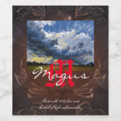 Étiquette Pour Bouteilles De Vin Ancien classique baoque (Étiquettes simples)