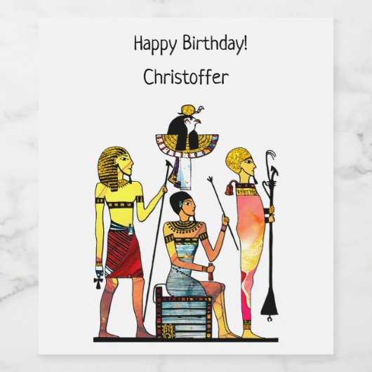 Étiquette Pour Bouteilles De Vin Ancien Égypte Pharaons Lavish Ormamentation (Étiquettes simples)