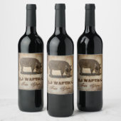 ÉTIQUETTE POUR BOUTEILLES DE VIN ANCIEN WARTHOG (Bouteilles)
