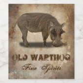 ÉTIQUETTE POUR BOUTEILLES DE VIN ANCIEN WARTHOG (Étiquettes simples)
