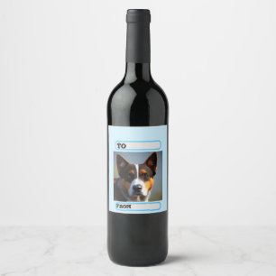 Étiquette Pour Bouteilles De Vin Andy The Australian Blue Heeler,