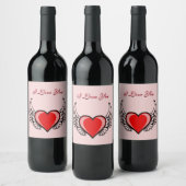Étiquette Pour Bouteilles De Vin Angel Heart (Bouteilles)