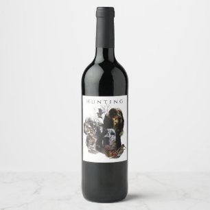 Étiquette Pour Bouteilles De Vin Anglais Setter, chasse à la bécasse