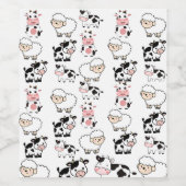 Étiquette Pour Bouteilles De Vin animaux mignons (Étiquettes simples)