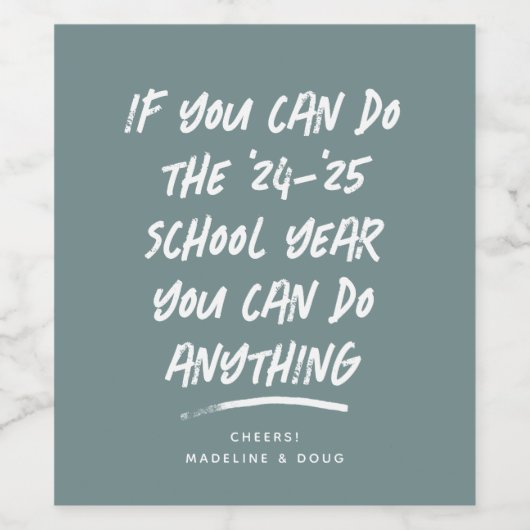 Étiquette Pour Bouteilles De Vin Année scolaire appréciation des enseignants drôle (Étiquettes simples)