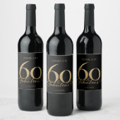 Étiquette Pour Bouteilles De Vin Anniversaire 60 ans (Bouteilles)