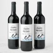 Étiquette Pour Bouteilles De Vin Anniversaire de l'eau Ancre nautique (Bouteilles)