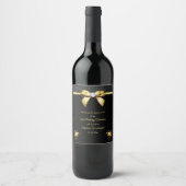 Étiquette Pour Bouteilles De Vin Anniversaire de l'élégance glamour (Devant)