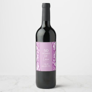 Étiquette Pour Bouteilles De Vin Anniversaire des Orchidées Mariages