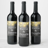 Étiquette Pour Bouteilles De Vin Anniversaire des planches météo rustiques mariage (Bouteilles)