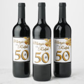 Étiquette Pour Bouteilles De Vin Anniversaire d'or (Bouteilles)