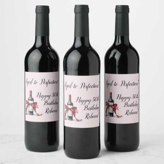 Étiquette Pour Bouteilles De Vin Anniversaire du vin personnalisable (Bouteilles)
