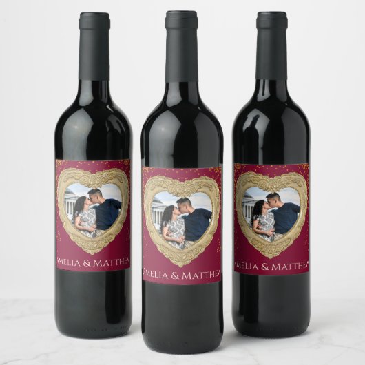Étiquette Pour Bouteilles De Vin Anniversaire romantique, Fiançailles, Mariage, Amo (Bouteilles)