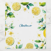 Étiquette Pour Bouteilles De Vin Anniversaire simple jaune citron (Étiquettes simples)