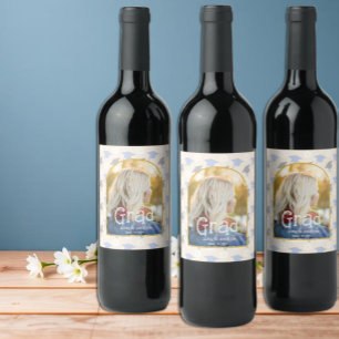 Étiquette Pour Bouteilles De Vin Annonce de remise de diplômes Rétro Pêche