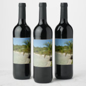 Étiquette Pour Bouteilles De Vin Antiguan Beach Beautiful Tropical Landscape (Bouteilles)