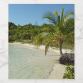 Étiquette Pour Bouteilles De Vin Antiguan Beach Beautiful Tropical Landscape (Étiquettes simples)