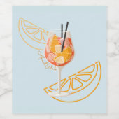 Étiquette Pour Bouteilles De Vin Aperol O'Clock (Étiquettes simples)