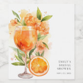 Étiquette Pour Bouteilles De Vin Aperol Spritz Fête de Mariée (Étiquettes simples)