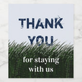 Étiquette Pour Bouteilles De Vin Appréciation des clients du Merci Green Grass et S (Étiquettes simples)