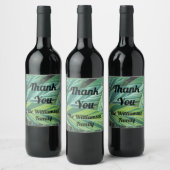 Étiquette Pour Bouteilles De Vin Appréciation des Feuilles tropicaux rayés par le M (Bouteilles)