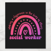 Étiquette Pour Bouteilles De Vin Appréciation et diplôme des travailleurs sociaux (Étiquettes simples)