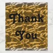 Étiquette Pour Bouteilles De Vin Appréciation Gold Silver Merci polyvalent (Étiquettes simples)