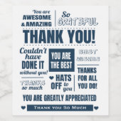 Étiquette Pour Bouteilles De Vin Appréciation moderne du Merci (Étiquettes simples)