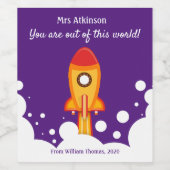 Étiquette Pour Bouteilles De Vin Appréciation personnalisée de l'enseignant (Étiquettes simples)