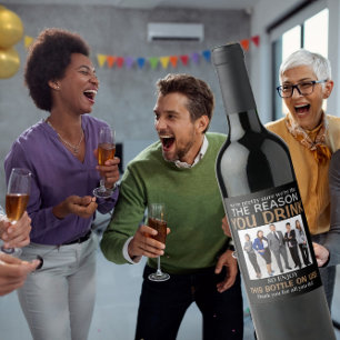 Étiquette Pour Bouteilles De Vin Apréciation du patron Photo RAISONS VOUS BOIRE
