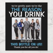 Étiquette Pour Bouteilles De Vin Apréciation du patron Photo RAISONS VOUS BOIRE Vin (Étiquettes simples)