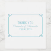 Étiquette Pour Bouteilles De Vin Aqua Paradise Deco Chic Mariage (Étiquettes simples)