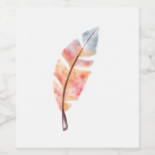 Étiquette Pour Bouteilles De Vin Aquarelle (Étiquettes simples)