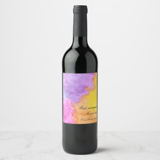 Étiquette Pour Bouteilles De Vin Aquarelle (Devant)